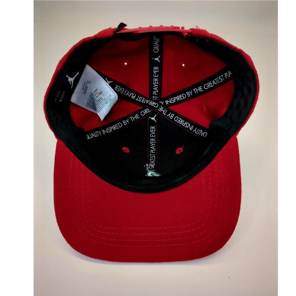 Nike Air Jordan Black Jumpman Logo Snapback Hat/Cap Red Infant - Picture 4 of 5